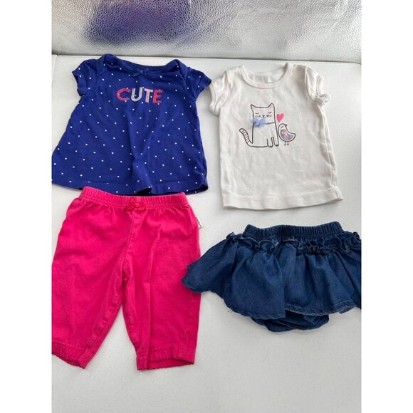 Baby Girl Clothing Bundle 0-3M Mixed Brands & Styles Dresses Tops Bottoms Romper - Picture 10 of 16